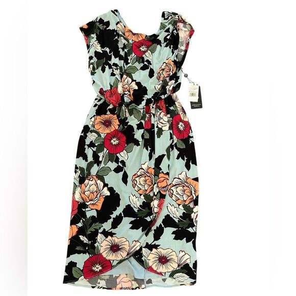 Adrianna Papell Women's Sweet Crlna Hibiscus blouse Dress, Size 6, NWT - Picture 4 of 12